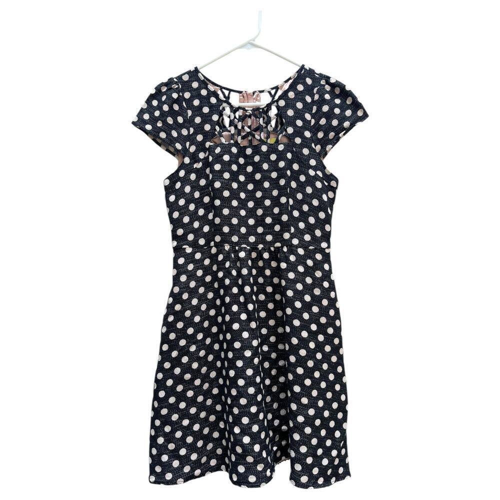 Maeve Anthropologie Nicola Dress Polka Dot Fully Lined Back Zip Women's 4